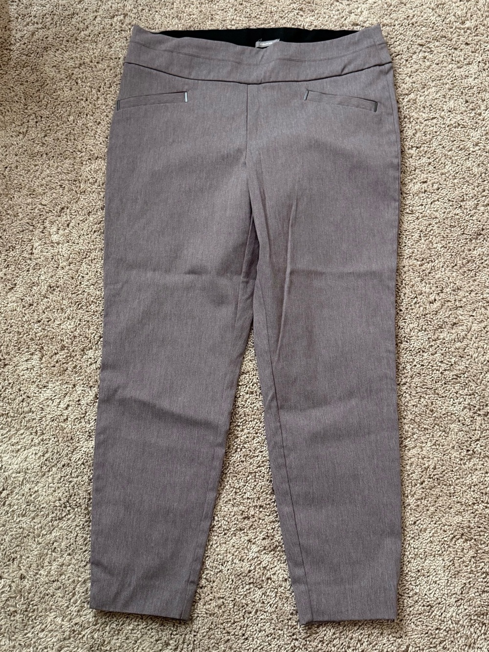Maurices Ponte Slim Ankle Pants Short Blush Pink Stretch Work - L